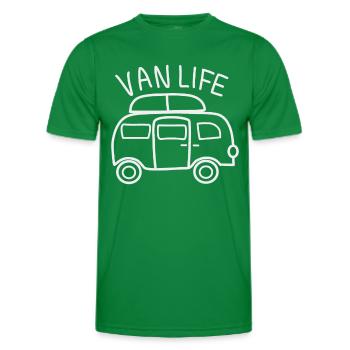 Freiheit und Abenteuer: Camping Leben - Männer Funktions-T-Shirt - Kelly Green - Vorne - AI Model Male 178 dark (178cm)