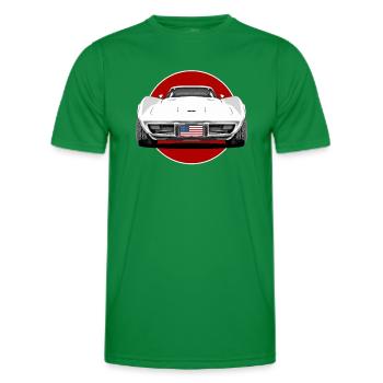 Real American muscle car - Men's Functional T-Shirt - kelly green - Front - AI Model Male 178 dark (178cm)