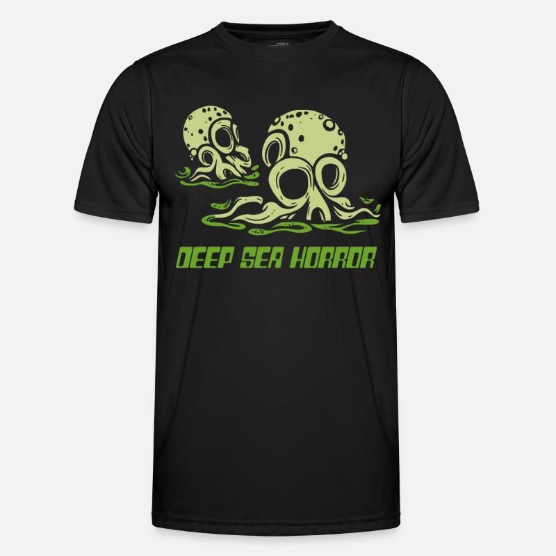 Tiefsee Horror Tentakel Männer Funktions-T-Shirt