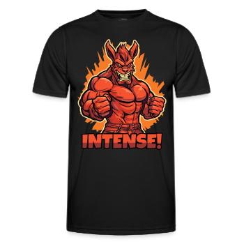 Muskulöses Biest: Intensiv - Männer Funktions-T-Shirt - Schwarz - Vorne - AI Model Male 178 dark (178cm)