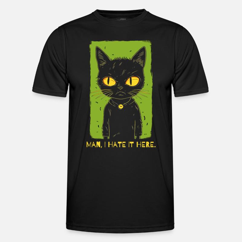 I Hate It Here - The Bad-Tempered Cat Men's Functional T-Shirt