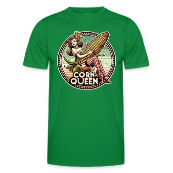 La reine du maïs avec un gros épi de maïs - T-shirt sport Homme - vert - Devant - AI Model Male 178 dark (178cm)
