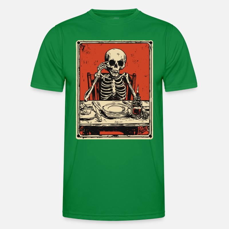 Bon Appetit Skeleton Men's Functional T-Shirt
