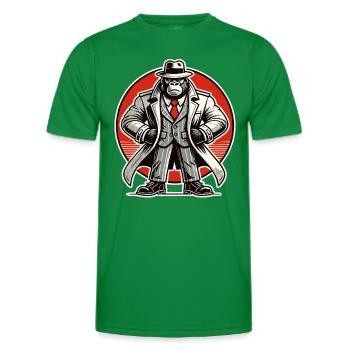Detektiv-Gorilla - Männer Funktions-T-Shirt - Kelly Green - Vorne - AI Model Male 178 dark (178cm)