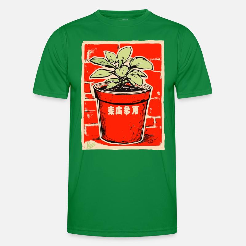 Pot de fleur T-shirt sport Homme