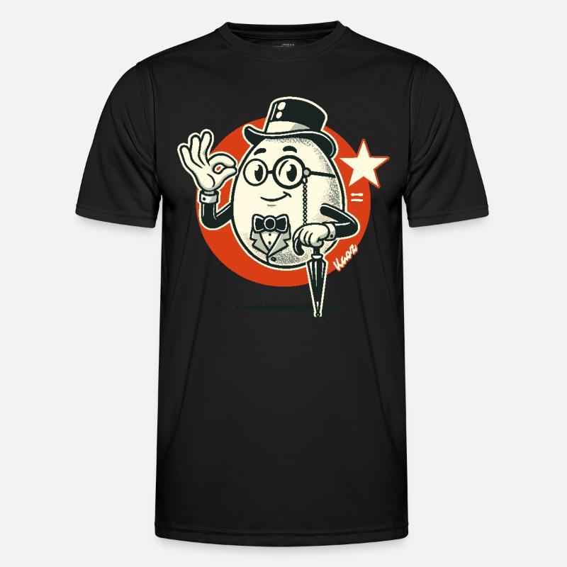 The elegant gentleman's egg - Men's Functional T-Shirt - black