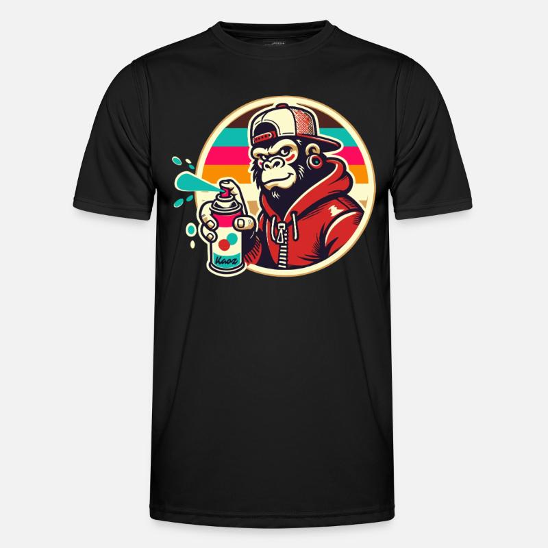 Graffiti gorilla with spray can Men's Functional T-Shirt