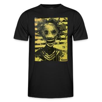 Motif d’horreur cauchemardesque - T-shirt sport Homme - noir - Devant - AI Model Male 178 dark (178cm)