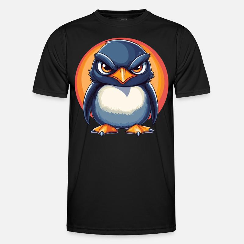 Grumpy Penguin - Men's Functional T-Shirt - black