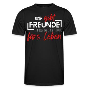 Beste Freunde FREUND Kumpel Kumpels - Männer Funktions-T-Shirt - Schwarz - Vorne - AI Model Male 178 dark (178cm)