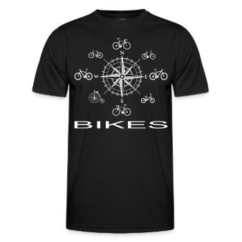 Bikes - Männer Funktions-T-Shirt - Schwarz - Vorne - AI Model Male 178 dark (178cm)