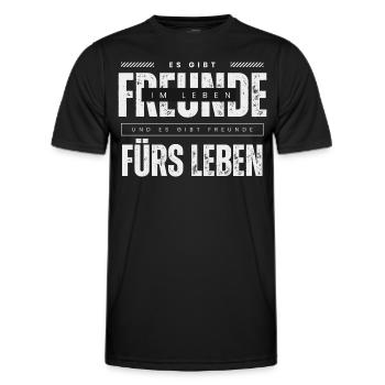 Beste Freunde FREUND Kumpel Kumpels - Männer Funktions-T-Shirt - Schwarz - Vorne - AI Model Male 178 dark (178cm)
