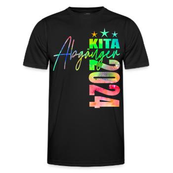 Kita Abgänger 2024 - Männer Funktions-T-Shirt - Schwarz - Vorne - AI Model Male 178 dark (178cm)