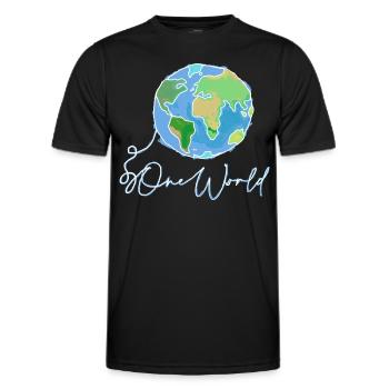 Monde - T-shirt sport Homme - noir - Devant - AI Model Male 178 dark (178cm)