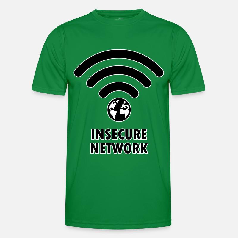 Insecure Network World WiFi Internet Connection Men's Functional T-Shirt