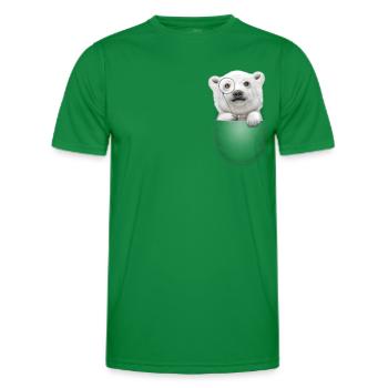 TASCHE POLAR BEAR - Männer Funktions-T-Shirt - Kelly Green - Vorne - AI Model Male 178 dark (178cm)