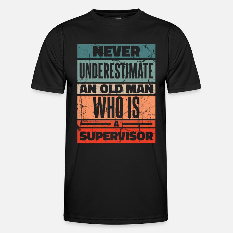 Supervisor Beruf - Männer Funktions-T-Shirt - Schwarz