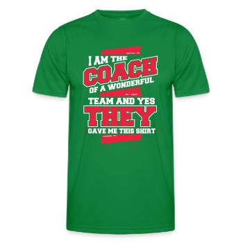 Coach Trainer - Men's Functional T-Shirt - kelly green - Front - AI Model Male 178 dark (178cm)