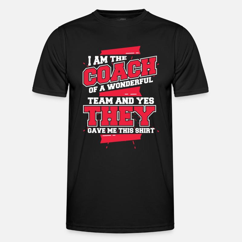 Coach Trainer - Männer Funktions-T-Shirt - Schwarz