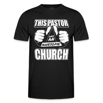 Pasteur Pasteur Prédicateur Église Christ - T-shirt sport Homme - noir - Devant - AI Model Male 178 dark (178cm)