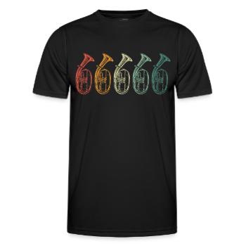 Tenorhorn Tenorhornist Corn Instrument - T-shirt sport Homme - noir - Devant - AI Model Male 178 dark (178cm)
