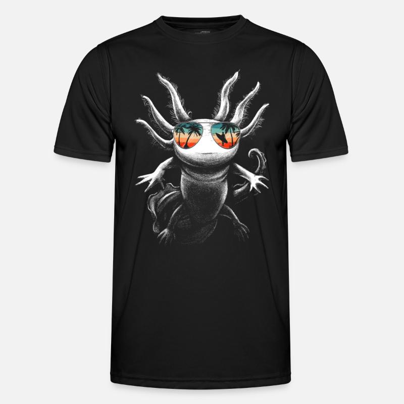 Axolotl fish - Men's Functional T-Shirt - black