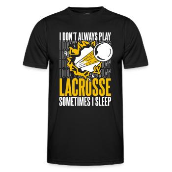 Lacrosse Sport Lacrosse Spieler - Männer Funktions-T-Shirt - Schwarz - Vorne - AI Model Male 178 dark (178cm)