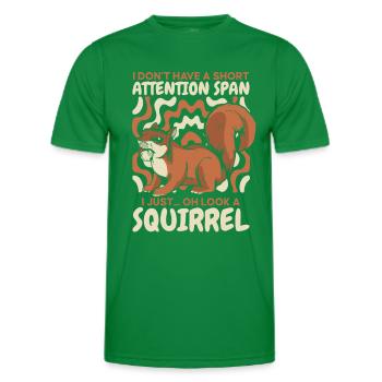 Animal écureuil - T-shirt sport Homme - vert - Devant - AI Model Male 178 dark (178cm)
