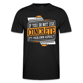Concrete Polisher Concrete Paver Construction Worker Concrete Zeme - Men's Functional T-Shirt - black - Front - AI Model Male 178 dark (178cm)