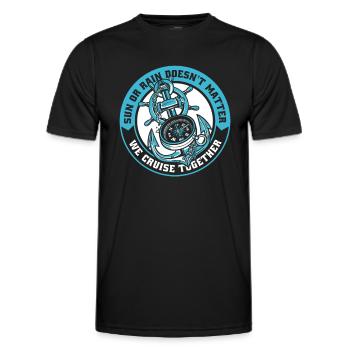 Cruise Ship Holiday Ships Cruise - Men's Functional T-Shirt - black - Front - AI Model Male 178 dark (178cm)