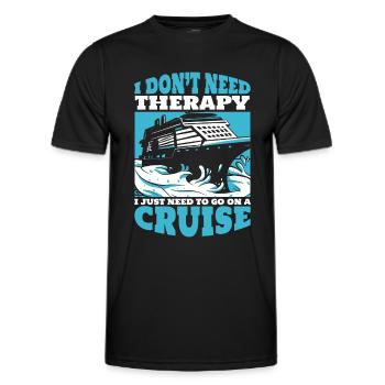 Cruise Ship Holiday Ships Cruise - Men's Functional T-Shirt - black - Front - AI Model Male 178 dark (178cm)