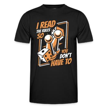 Board Game Board Games Board Games - Men's Functional T-Shirt - black - Front - AI Model Male 178 dark (178cm)