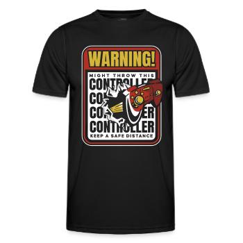 Gamer Gaming Video Games Console Controller - Men's Functional T-Shirt - black - Front - AI Model Male 178 dark (178cm)