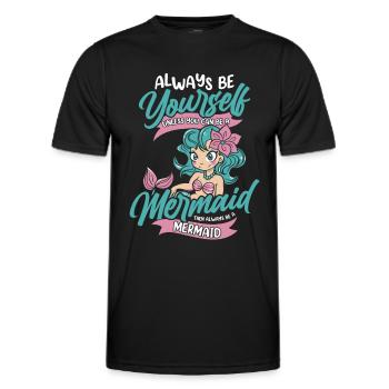 Mermaid Fable Mermaids Fairy Tales - Men's Functional T-Shirt - black - Front - AI Model Male 178 dark (178cm)