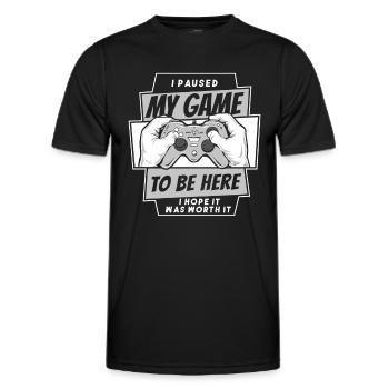 Gamer Gaming Video Games Console Controller - Men's Functional T-Shirt - black - Front - AI Model Male 178 dark (178cm)