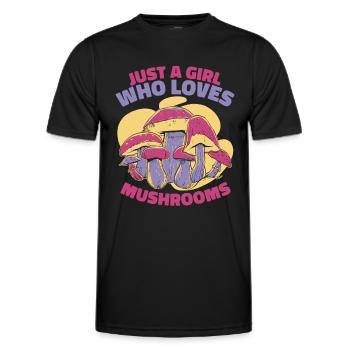 Pilz Pilze Funghi Champignon - Männer Funktions-T-Shirt - Schwarz - Vorne - AI Model Male 178 dark (178cm)