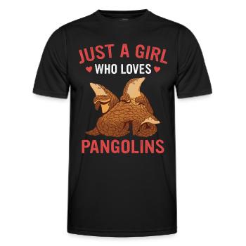 Pangolin Tier Pangoline vom Aussterben bedrohte Ar - Männer Funktions-T-Shirt - Schwarz - Vorne - AI Model Male 178 dark (178cm)
