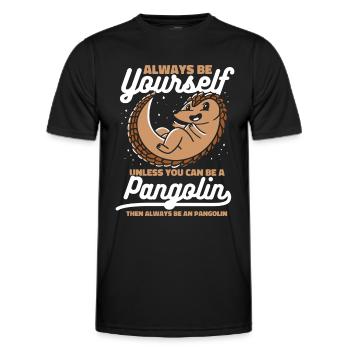 Pangolin Tier Pangoline vom Aussterben bedrohte Ar - Männer Funktions-T-Shirt - Schwarz - Vorne - AI Model Male 178 dark (178cm)