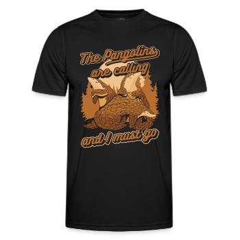 Pangolin Tier Pangoline vom Aussterben bedrohte Ar - Männer Funktions-T-Shirt - Schwarz - Vorne - AI Model Male 178 dark (178cm)
