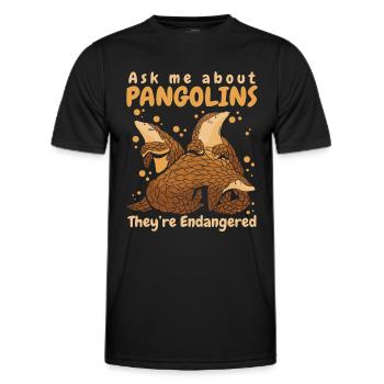 Pangolin Tier Pangoline vom Aussterben bedrohte Ar - Männer Funktions-T-Shirt - Schwarz - Vorne - AI Model Male 178 dark (178cm)