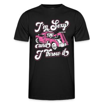 Dépanneuse Dépanneuse - T-shirt sport Homme - noir - Devant - AI Model Male 178 dark (178cm)