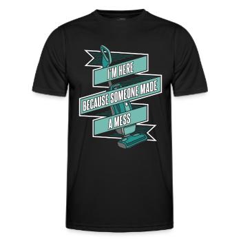 Hauswirtschaft Haushälterin Reiniger Reinigung - Männer Funktions-T-Shirt - Schwarz - Vorne - AI Model Male 178 dark (178cm)