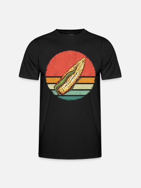 Mais Maiskolben Bauer - Männer Funktions-T-Shirt - Schwarz