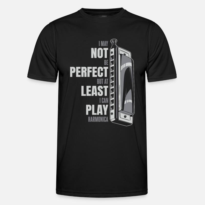 Harmonica Harmonica Instrument Music - Men's Functional T-Shirt - black