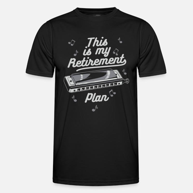 Harmonica Harmonica Instrument Music - Men's Functional T-Shirt - black