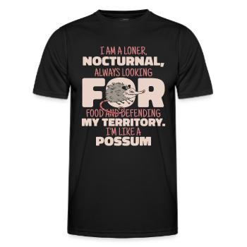 Opossum opossum animal - T-shirt sport Homme - noir - Devant - AI Model Male 178 dark (178cm)