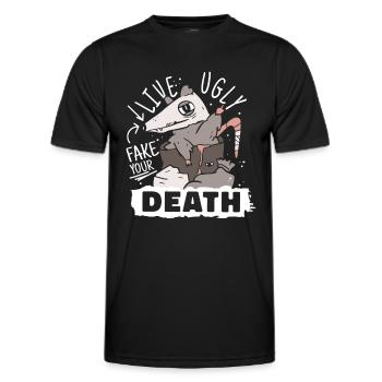 Opossum opossum animal - T-shirt sport Homme - noir - Devant - AI Model Male 178 dark (178cm)