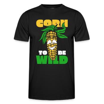 Maize Corncob Farmer - Men's Functional T-Shirt - black - Front - AI Model Male 178 dark (178cm)