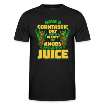 Maize Corncob Farmer - Men's Functional T-Shirt - black - Front - AI Model Male 178 dark (178cm)