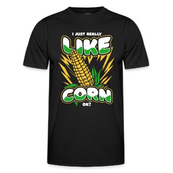 Maize Corncob Farmer - Men's Functional T-Shirt - black - Front - AI Model Male 178 dark (178cm)